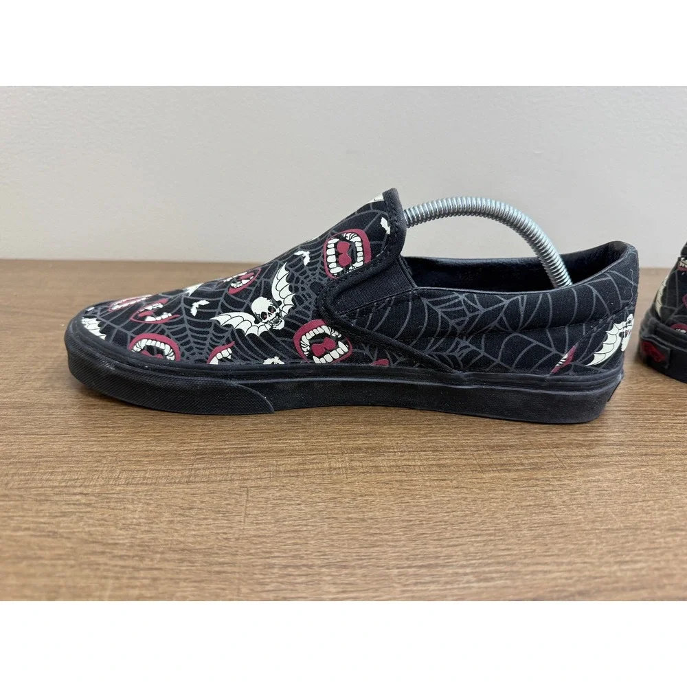 Vans Slip On Glow in the Dark Frights Black Halloween Men's Sizes 10.5 W-12